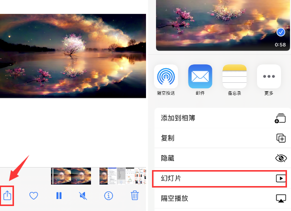 漳浦苹果14维修店分享iPhone14相册视频如何循环播放 